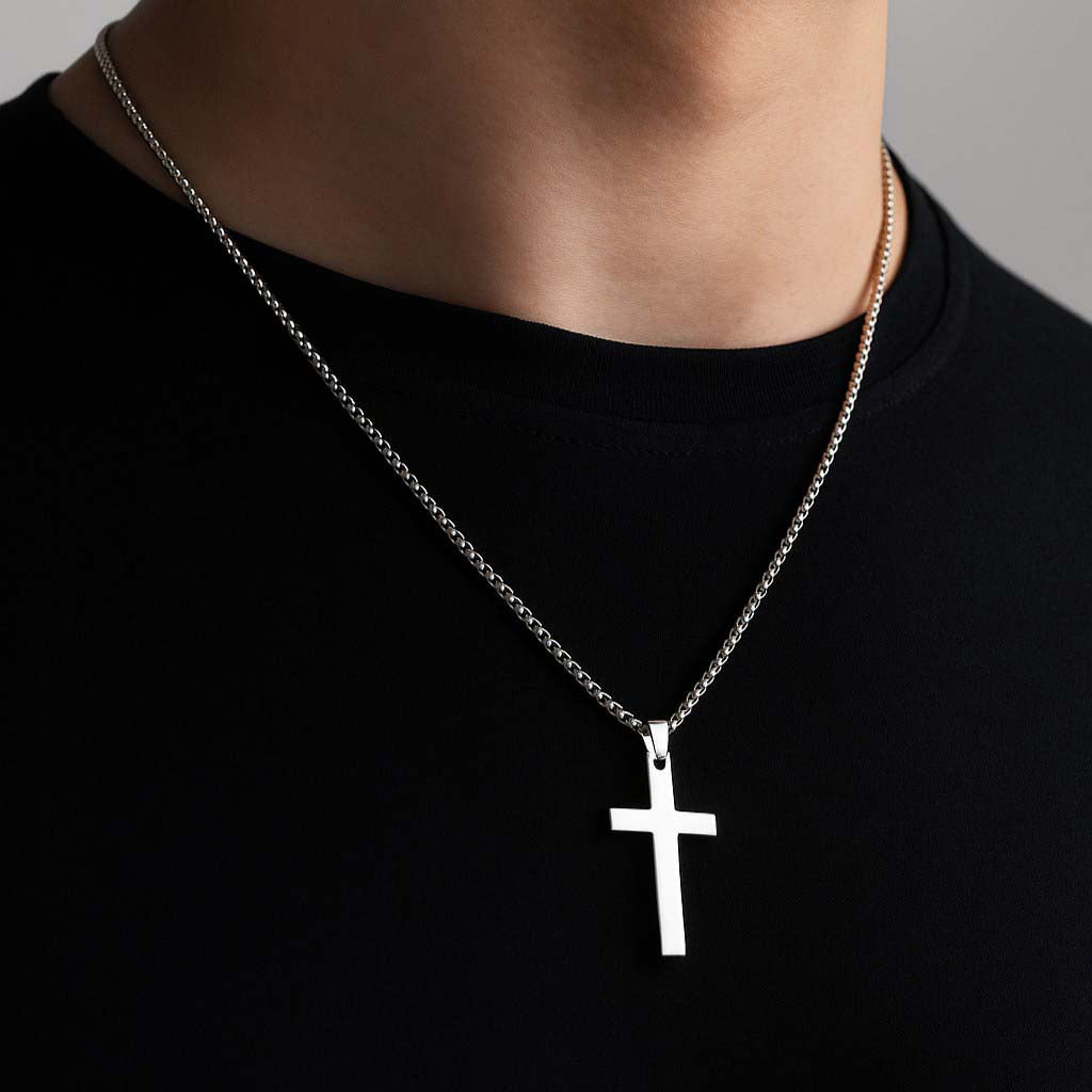 BG-11C Подарък За Син - Колие С Кръст От Баща